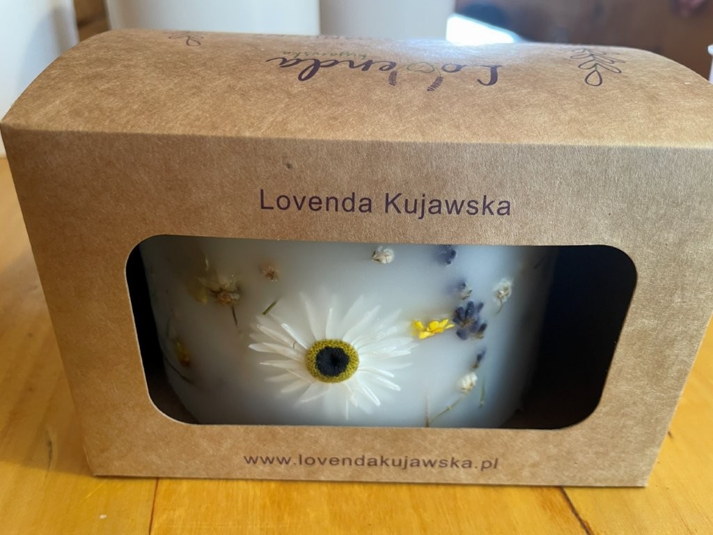Lampion z suszonymi ziołami wykonany podczas warsztatów
