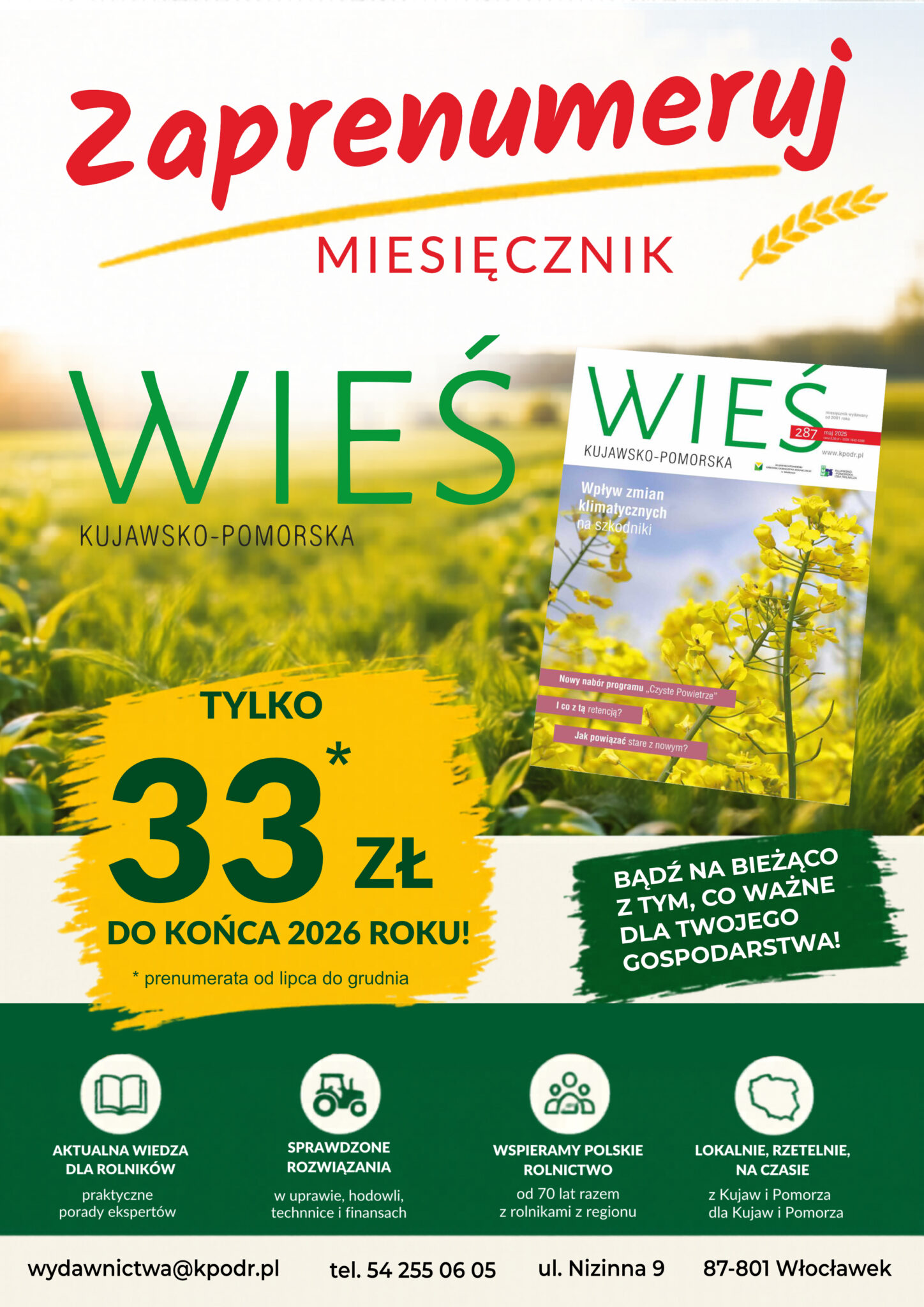 Plakat A4 internet zaprenumeruj wieś3