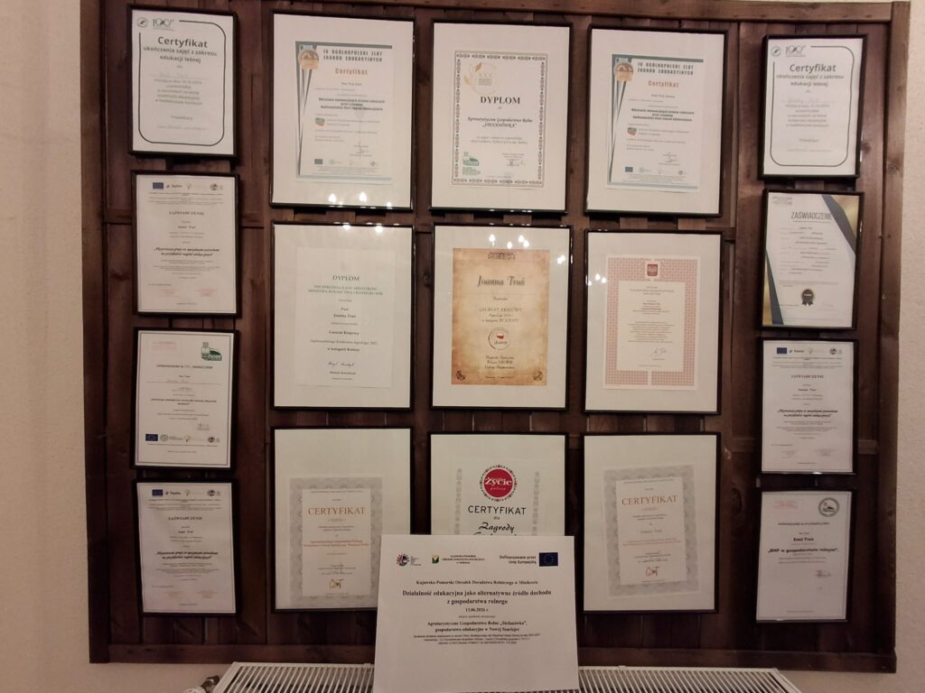 09. dyplomy i certyfikaty w zagrodzie edukacyjnej Stefanówka